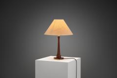 Danish Modern Table Lamp with Fabric Shade Denmark Mid 20th Century - 4216822