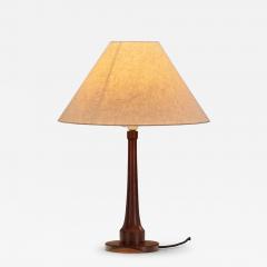 Danish Modern Table Lamp with Fabric Shade Denmark Mid 20th Century - 4225647