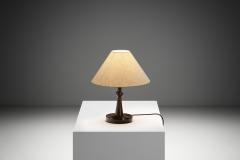 Danish Modern Table Lamp with Wood Base Denmark Mid 20th Century - 4386869