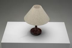 Danish Modern Table Lamp with Wood Base Denmark Mid 20th Century - 4386871