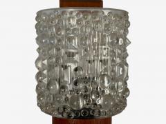 Danish Modern Teak Brass Glass Wall Lights Denmark 1960s - 4325097