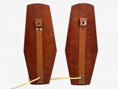 Danish Modern Teak Brass Opaline Glass Wall Lights Denmark 1960s - 4359042