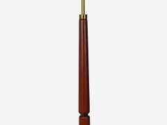 Danish Modern Teak Brass Paper Floor Lamp Denmark 1960s - 4323874