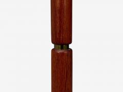 Danish Modern Teak Brass Paper Floor Lamp Denmark 1960s - 4323875