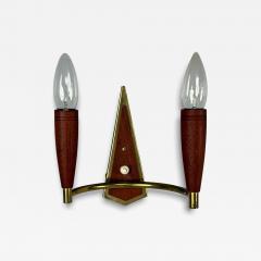 Danish Modern Teak Brass Wall Light Denmark 1960s - 4327638