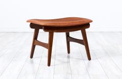 Danish Modern Teak Cognac Leather Stools by Fredly Mobelfabrik - 3306395