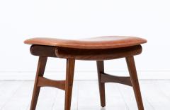 Danish Modern Teak Cognac Leather Stools by Fredly Mobelfabrik - 3306396