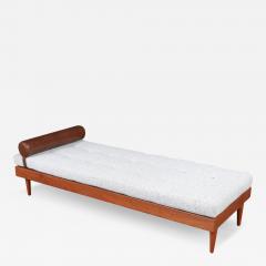 Danish Modern Teak Daybed w Leather Accents - 4185899