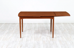 Danish Modern Teak Dining Table with Expanding Draw Leaves - 2448299