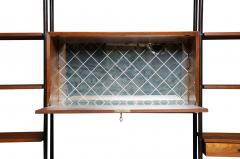 Danish Modern Teak Free Standing Wall Unit with Bar by Lyby M belfabrik - 4802783