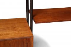 Danish Modern Teak Free Standing Wall Unit with Bar by Lyby M belfabrik - 4802786