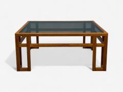 Danish Modern Teak Glass Square Coffee Table Denmark 1960s - 4348074