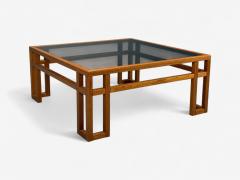 Danish Modern Teak Glass Square Coffee Table Denmark 1960s - 4348079