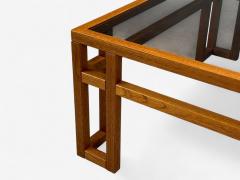 Danish Modern Teak Glass Square Coffee Table Denmark 1960s - 4348081