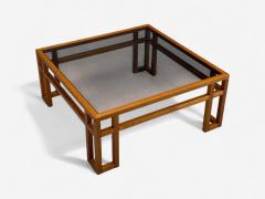 Danish Modern Teak Glass Square Coffee Table Denmark 1960s - 4348082