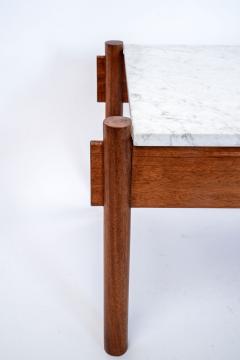 Danish Modern Teak Marble Coffee Table 1960s - 4503488