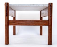 Danish Modern Teak Marble Coffee Table 1960s - 4503489