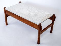 Danish Modern Teak Marble Coffee Table 1960s - 4538312