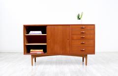 Danish Modern Teak Oak Credenza with Drawers - 3202908