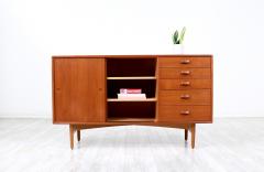 Danish Modern Teak Oak Credenza with Drawers - 3202910
