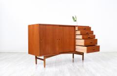 Danish Modern Teak Oak Credenza with Drawers - 3202911