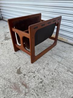 Danish Modern Teak Sling Magazine Rack - 4330739