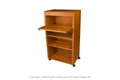 Danish Modern Teak Tall Media Record Bar Cabinet - 3040680