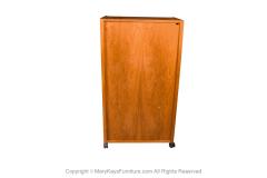 Danish Modern Teak Tall Media Record Bar Cabinet - 3040687