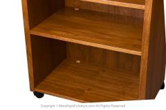 Danish Modern Teak Tall Media Record Bar Cabinet - 3040689