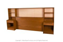 Danish Modern Teak queen Headboard with Storage Nightstands - 3061242