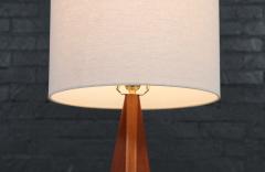 Danish Modern Tripod Sculpted Teak Table Lamp - 4178809
