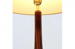 Danish Modern Turned Solid Teak Tear Drop Table Lamp - 2695054