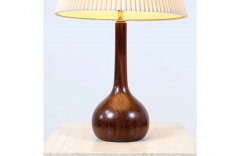 Danish Modern Turned Solid Teak Tear Drop Table Lamp - 2695055