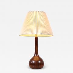 Danish Modern Turned Solid Teak Tear Drop Table Lamp - 2700572