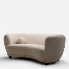 Danish Modern Two Seater Sofa with an Accent Pillow Denmark ca 1940s - 2920892