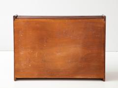 Danish Modern Wicker Wall Cabinet Shelf with Mirror 1950 - 3153003