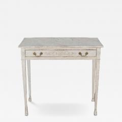Danish Neoclassical Painted Console Table with Marbled Top Circa 1820 - 4355116