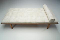 Danish Oak Daybed with Upholstered Mattress and Pillow Denmark ca 1950s - 2286317