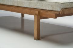 Danish Oak Daybed with Upholstered Mattress and Pillow Denmark ca 1950s - 2286327