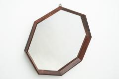 Danish Octagonal Wood Mirror Denmark 1960s - 2228529