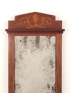 Danish Pier Mirror Inlaid Mahogany Old Glass - 2984267