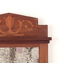 Danish Pier Mirror Inlaid Mahogany Old Glass - 2984268