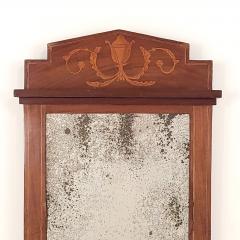 Danish Pier Mirror Inlaid Mahogany Old Glass - 2984269