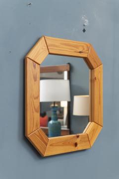 Danish Pine Octagonal wall Mirror - 3422367