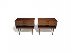 Danish Rosewood Nightstand Bedside Tables with Drawers - 4029966