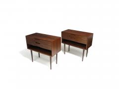 Danish Rosewood Nightstand Bedside Tables with Drawers - 4029972