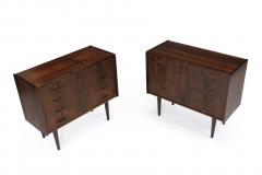 Danish Rosewood Nightstands Cabinets a Pair - 1080199