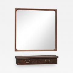 Danish Rosewood Wall Mirror and Matching Shelf - 862244