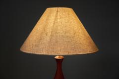 Danish Table Lamp with Solid Wood Base Denmark ca 1960s - 4228947