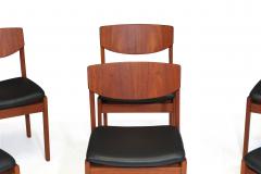 Danish Teak Dining Chairs in New Black Leather - 2280338